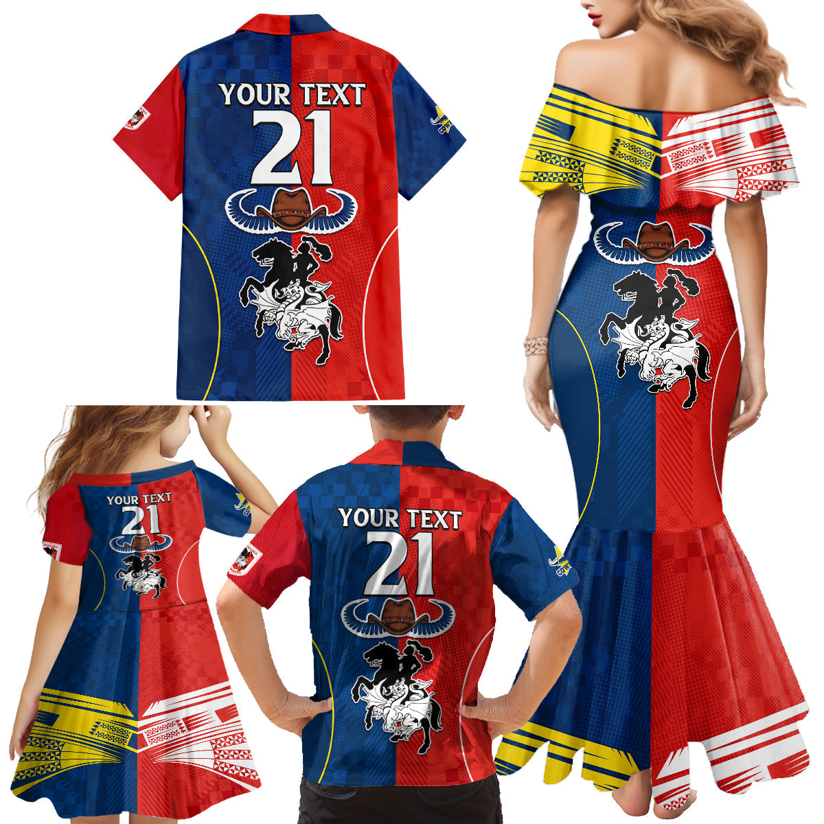 custom-nrl-cowboys-combine-dragon-rugby-family-matching-mermaid-dress-and-hawaiian-shirt-sporty-style