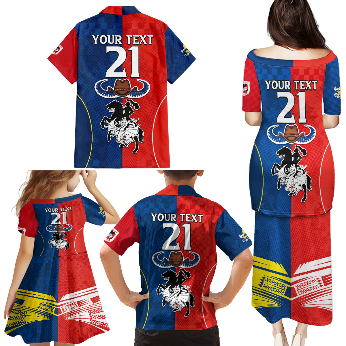 custom-nrl-cowboys-combine-dragon-rugby-family-matching-puletasi-dress-and-hawaiian-shirt-sporty-style