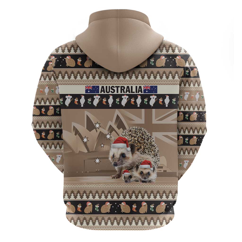 Aussie Echidna Hoodie Merry Christmas LT9 - Vibe Hoodie Shop