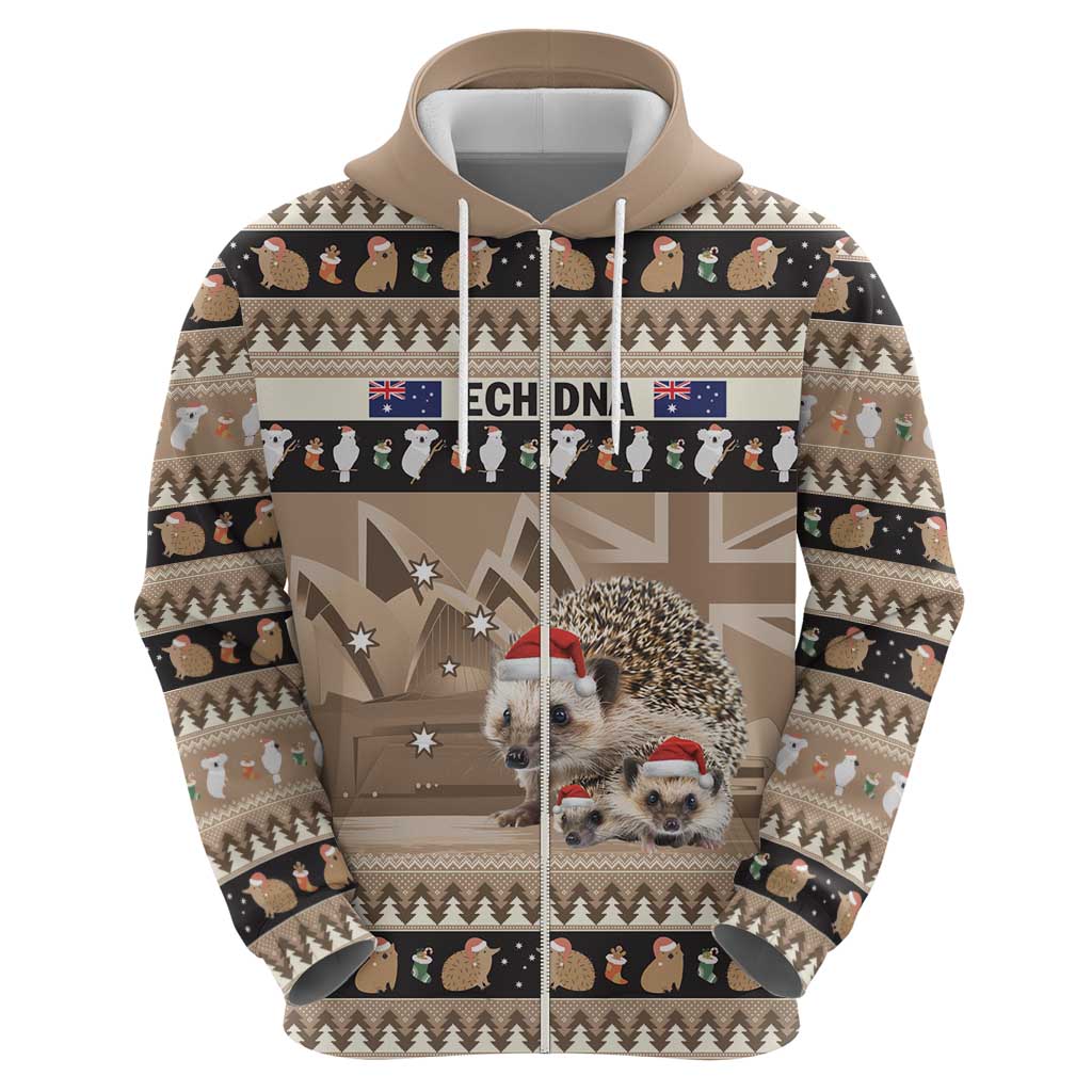 Aussie Echidna Hoodie Merry Christmas LT9 - Vibe Hoodie Shop