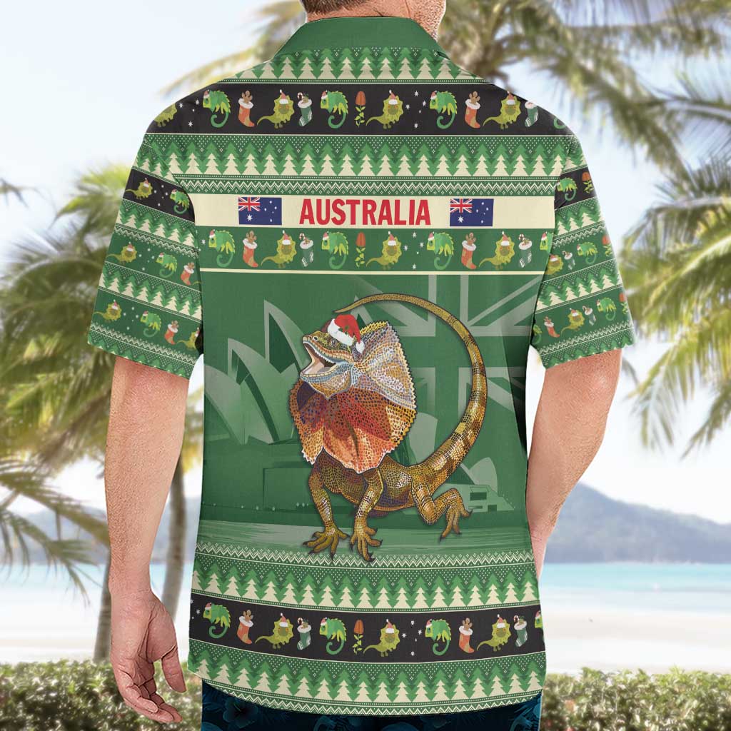 Aussie Frilled Lizard Hawaiian Shirt Merry Christmas - Vibe Hoodie Shop