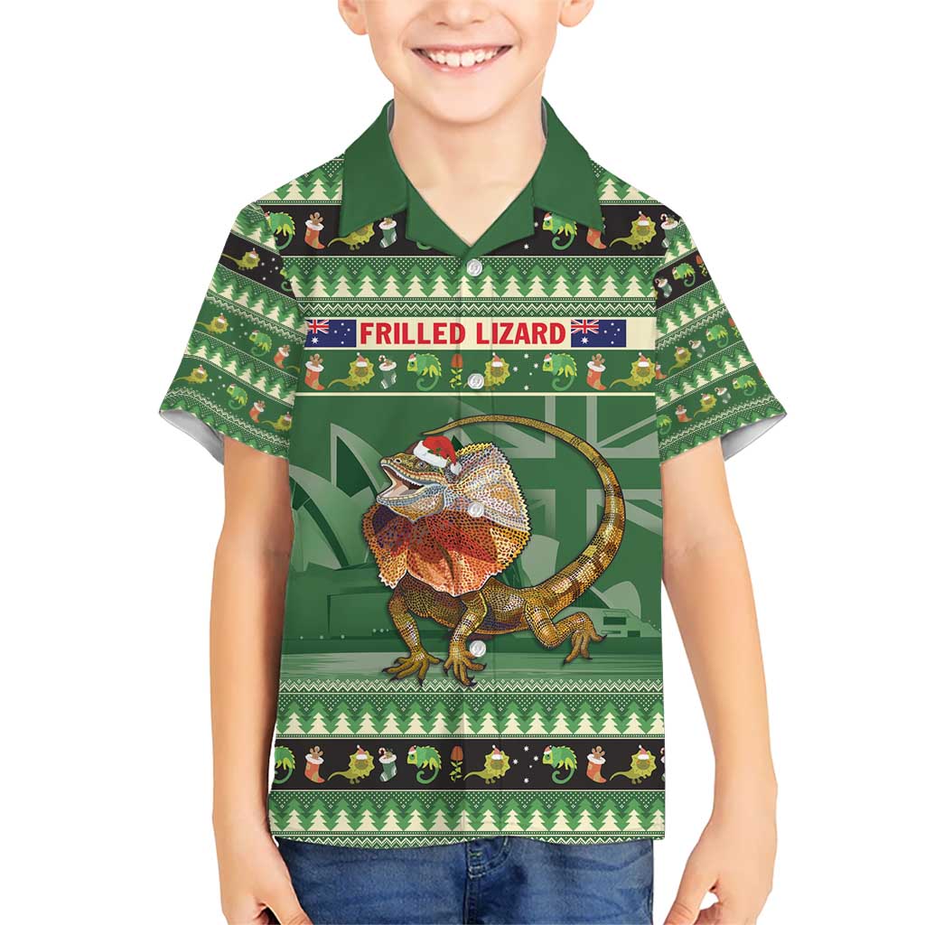 Aussie Frilled Lizard Hawaiian Shirt Merry Christmas - Vibe Hoodie Shop