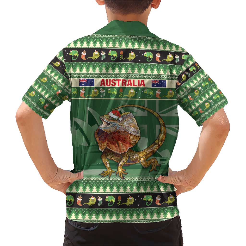 Aussie Frilled Lizard Hawaiian Shirt Merry Christmas - Vibe Hoodie Shop