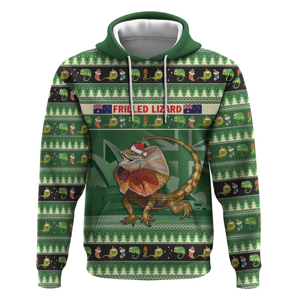 Aussie Frilled Lizard Hoodie Merry Christmas LT9 - Vibe Hoodie Shop
