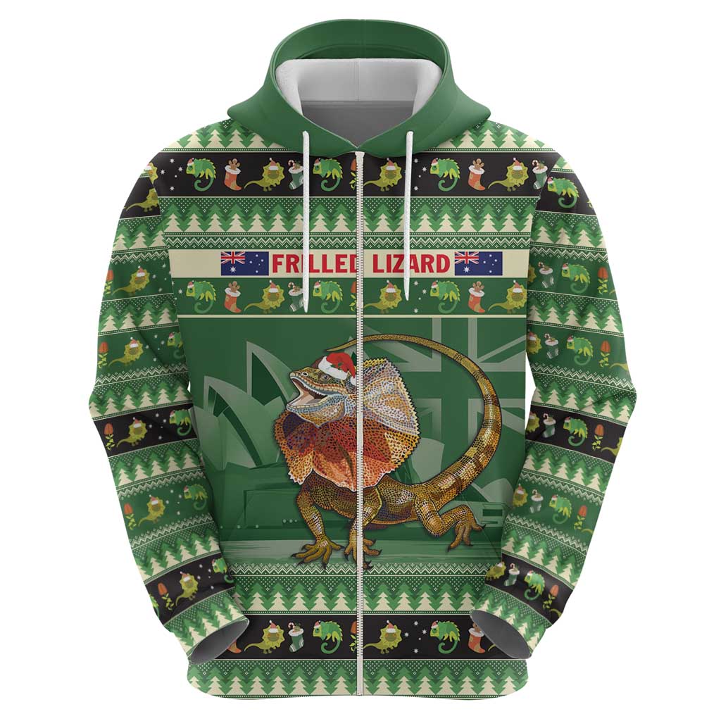 Aussie Frilled Lizard Hoodie Merry Christmas LT9 - Vibe Hoodie Shop
