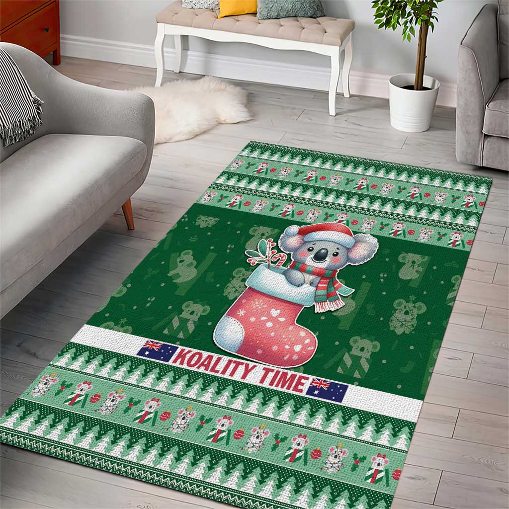 Aussie Koala Area Rug Merry Christmas - Vibe Hoodie Shop