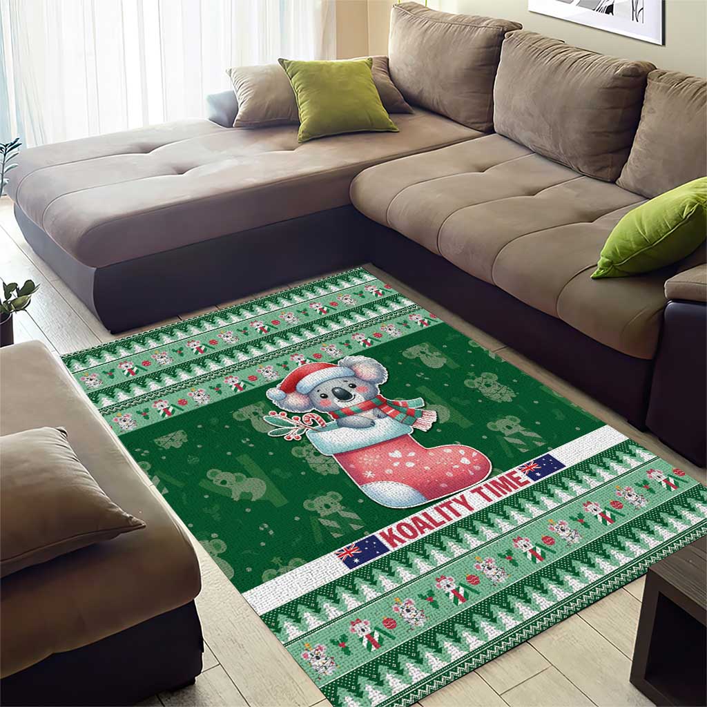 Aussie Koala Area Rug Merry Christmas - Vibe Hoodie Shop