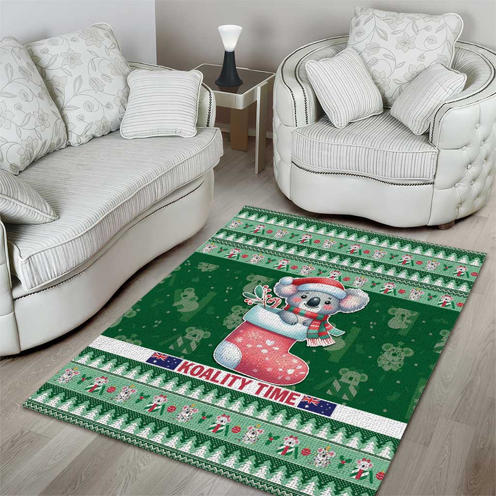 Aussie Koala Area Rug Merry Christmas - Vibe Hoodie Shop