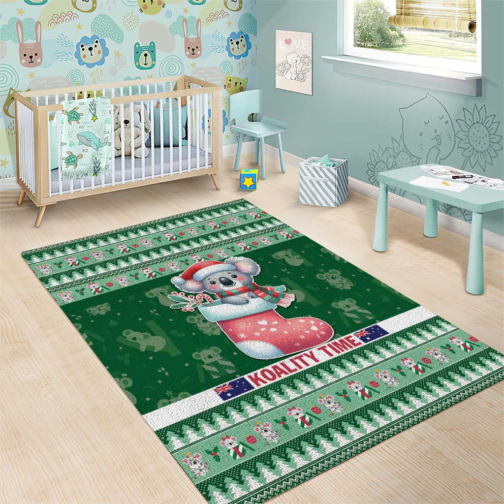 Aussie Koala Area Rug Merry Christmas - Vibe Hoodie Shop