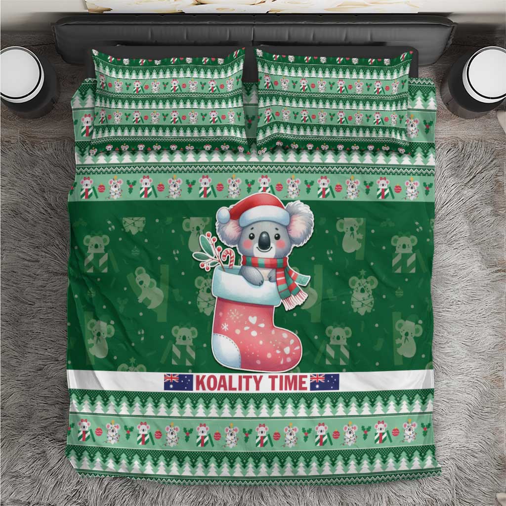 Aussie Koala Bedding Set Merry Christmas - Vibe Hoodie Shop