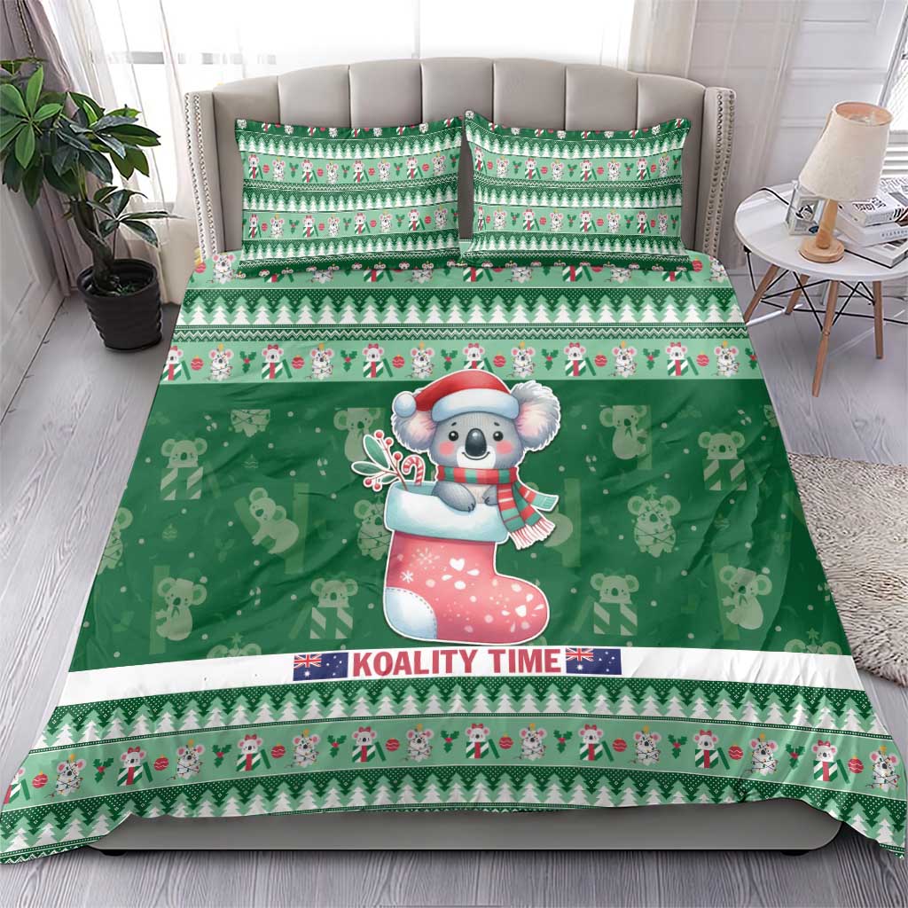Aussie Koala Bedding Set Merry Christmas - Vibe Hoodie Shop