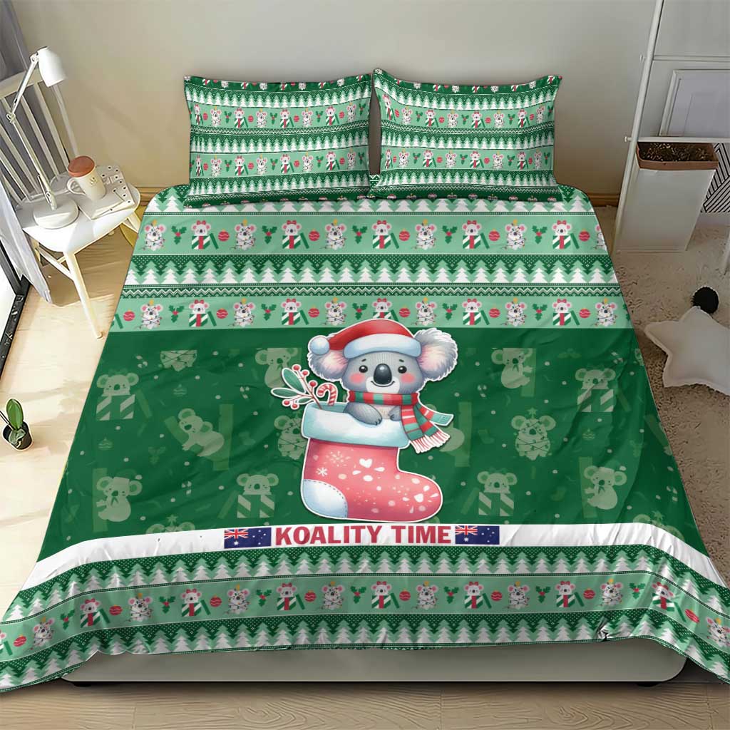 Aussie Koala Bedding Set Merry Christmas - Vibe Hoodie Shop
