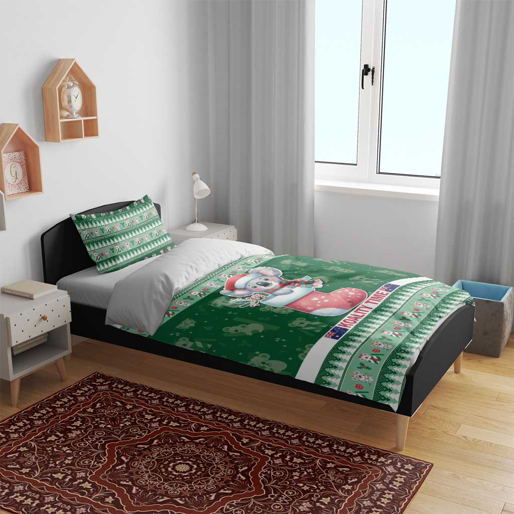 Aussie Koala Bedding Set Merry Christmas - Vibe Hoodie Shop