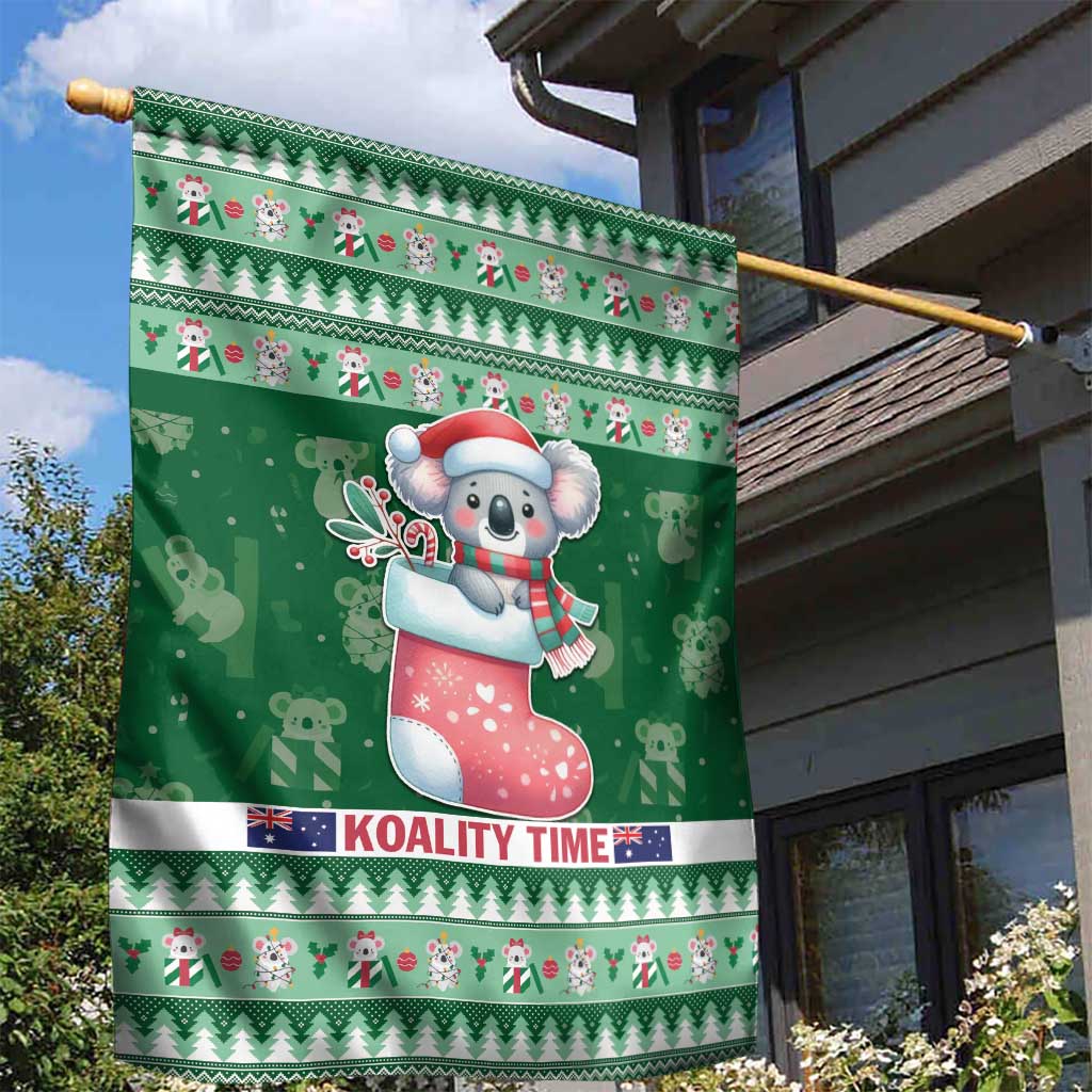 Aussie Koala Garden Flag Merry Christmas - Vibe Hoodie Shop