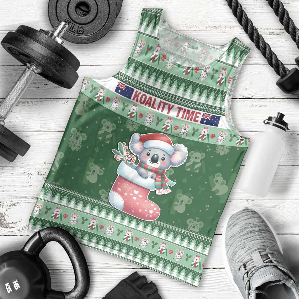 Aussie Koala Men Tank Top Merry Christmas - Vibe Hoodie Shop