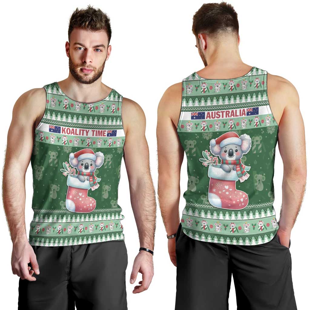 Aussie Koala Men Tank Top Merry Christmas - Vibe Hoodie Shop