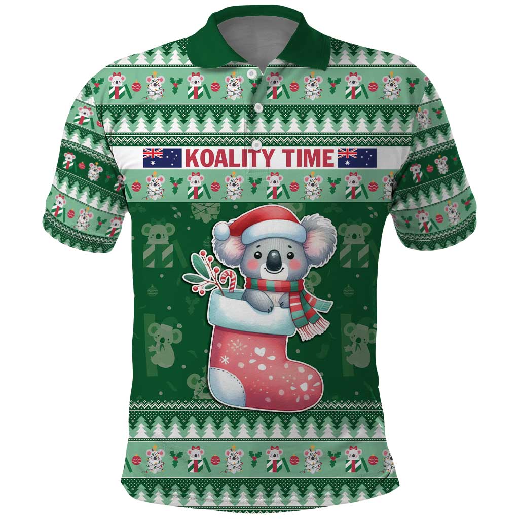 Aussie Koala Polo Shirt Merry Christmas LT9 - Vibe Hoodie Shop