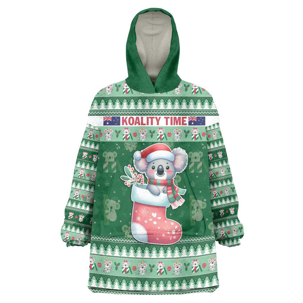 Aussie Koala Wearable Blanket Hoodie Merry Christmas - Vibe Hoodie Shop