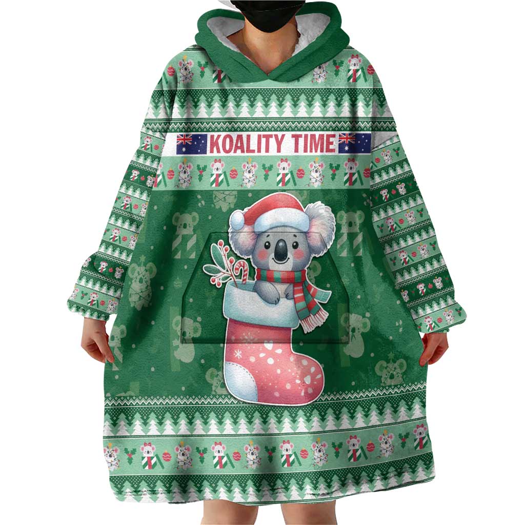 Aussie Koala Wearable Blanket Hoodie Merry Christmas - Vibe Hoodie Shop