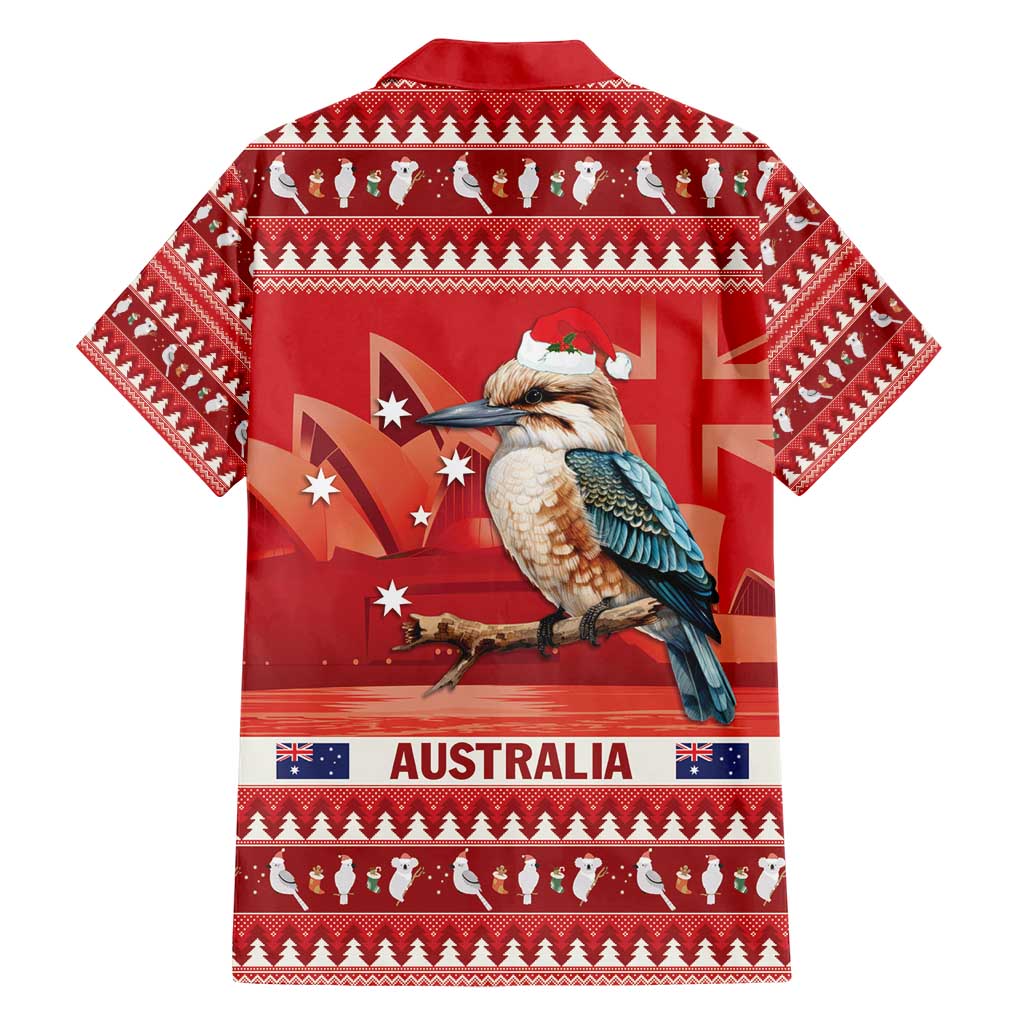 Aussie Kookaburra Hawaiian Shirt Merry Christmas Red Style - Vibe Hoodie Shop