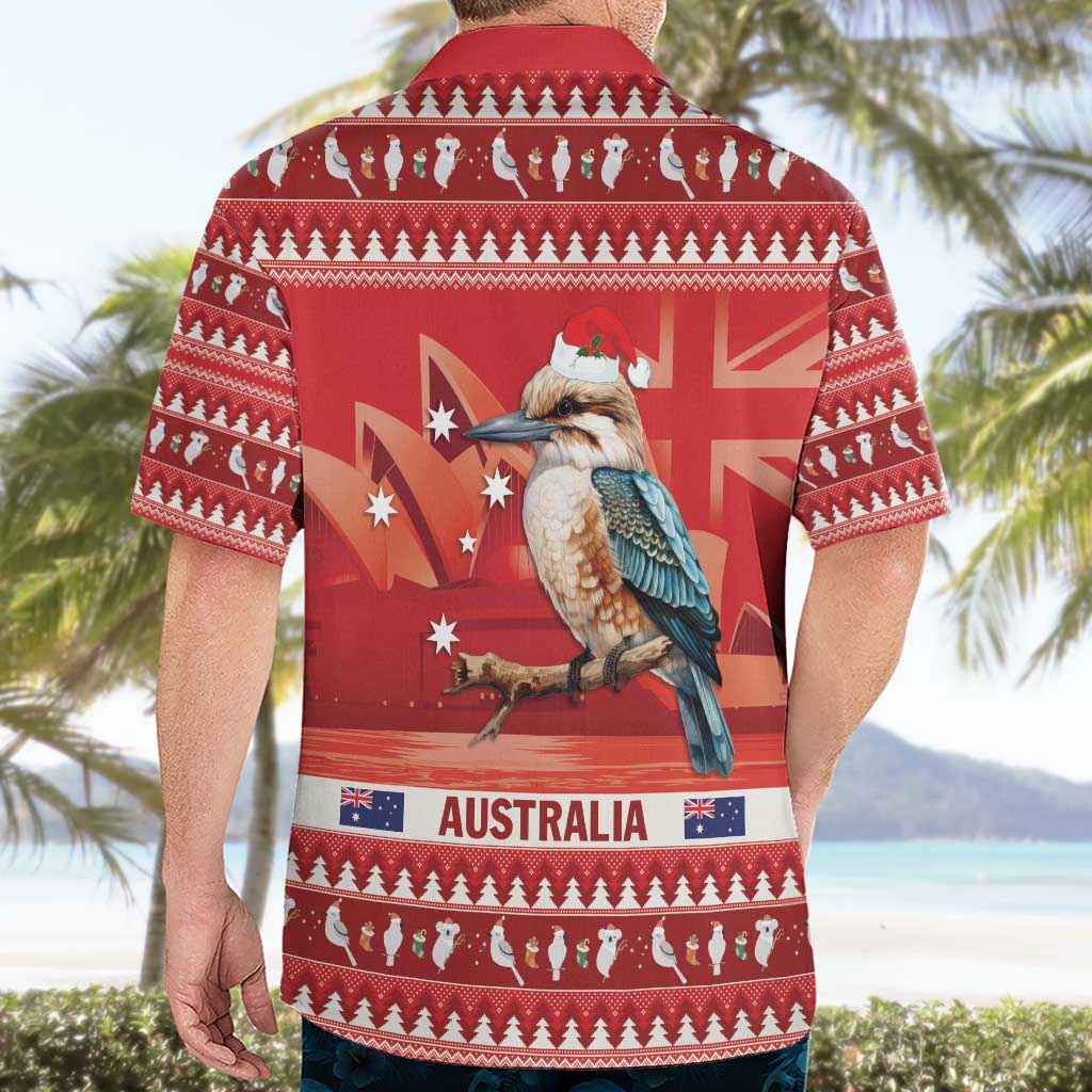 Aussie Kookaburra Hawaiian Shirt Merry Christmas Red Style - Vibe Hoodie Shop