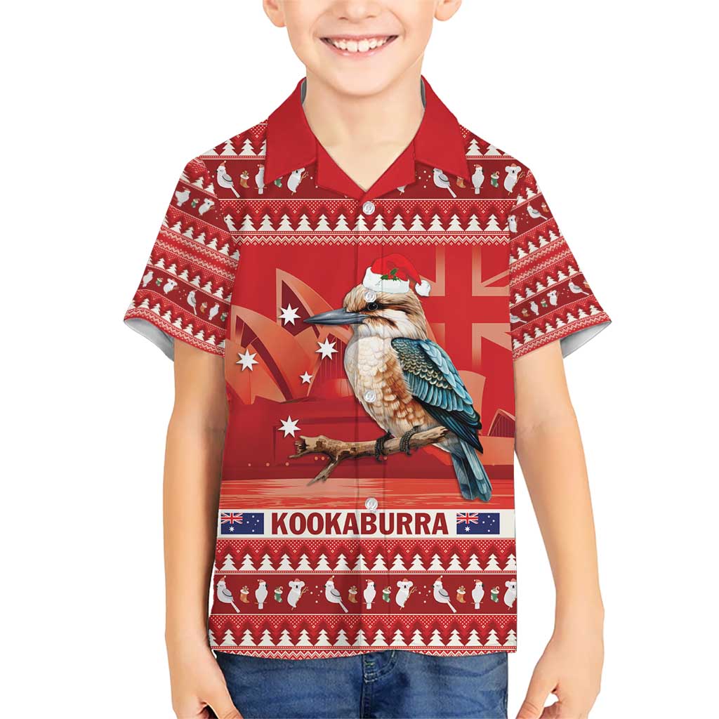 Aussie Kookaburra Hawaiian Shirt Merry Christmas Red Style - Vibe Hoodie Shop