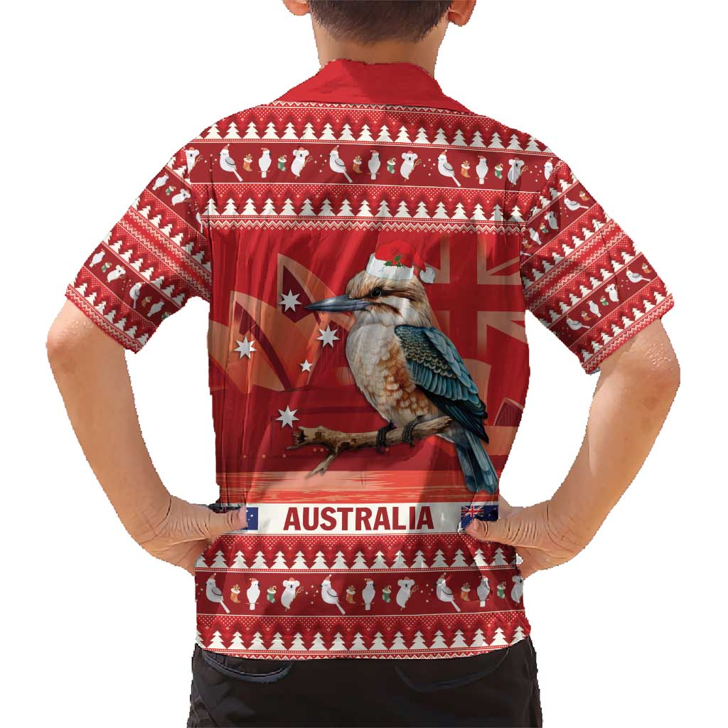 Aussie Kookaburra Hawaiian Shirt Merry Christmas Red Style - Vibe Hoodie Shop