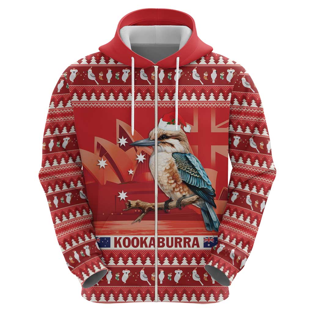 Aussie Kookaburra Hoodie Merry Christmas Red Style LT9 - Vibe Hoodie Shop