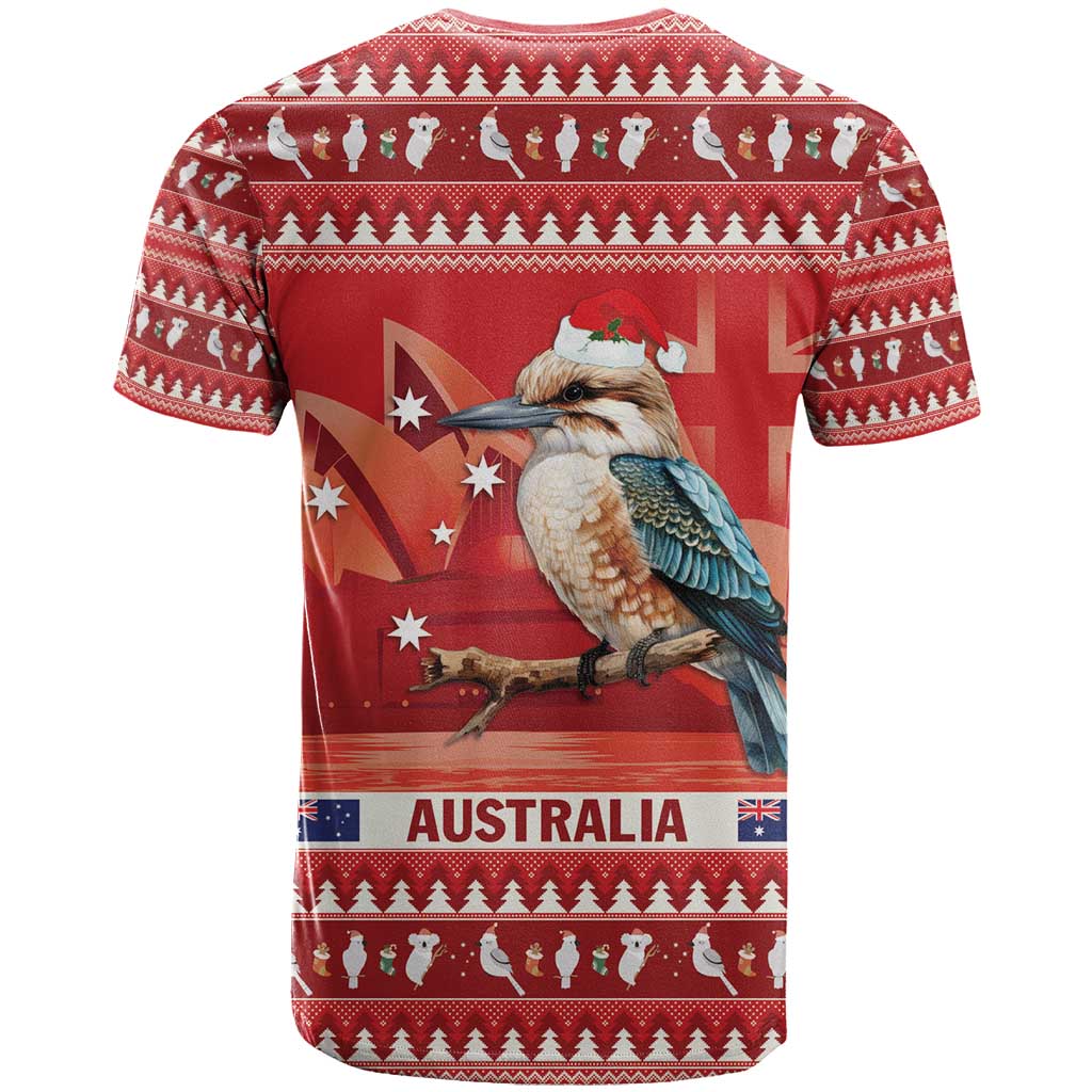 Aussie Kookaburra T Shirt Merry Christmas Red Style LT9 - Vibe Hoodie Shop