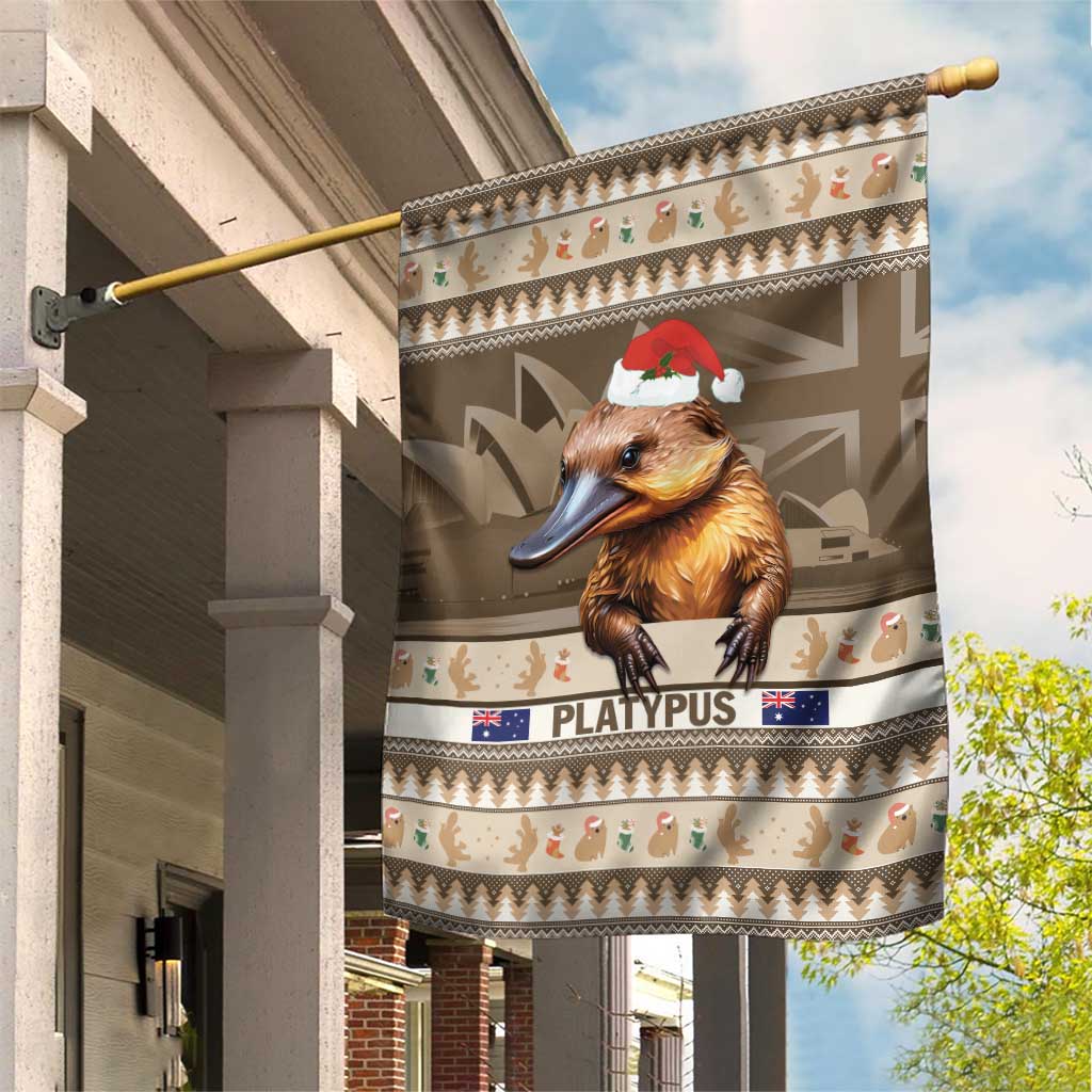 Aussie Platypus Garden Flag Merry Christmas - Vibe Hoodie Shop