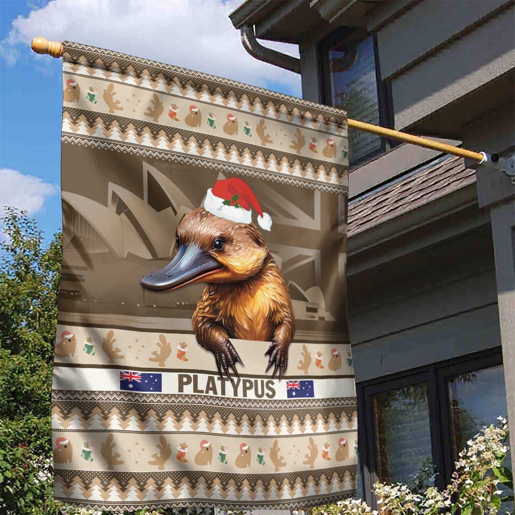 Aussie Platypus Garden Flag Merry Christmas - Vibe Hoodie Shop