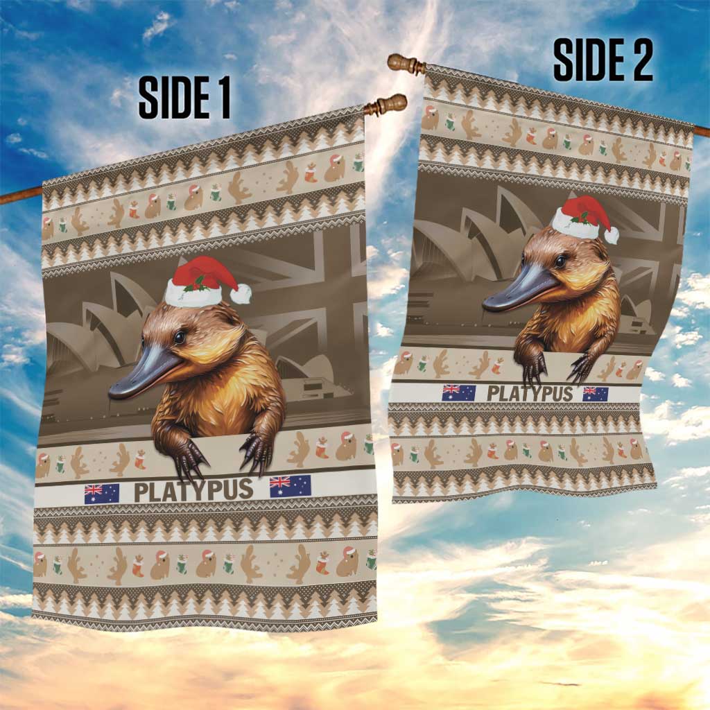 Aussie Platypus Garden Flag Merry Christmas - Vibe Hoodie Shop
