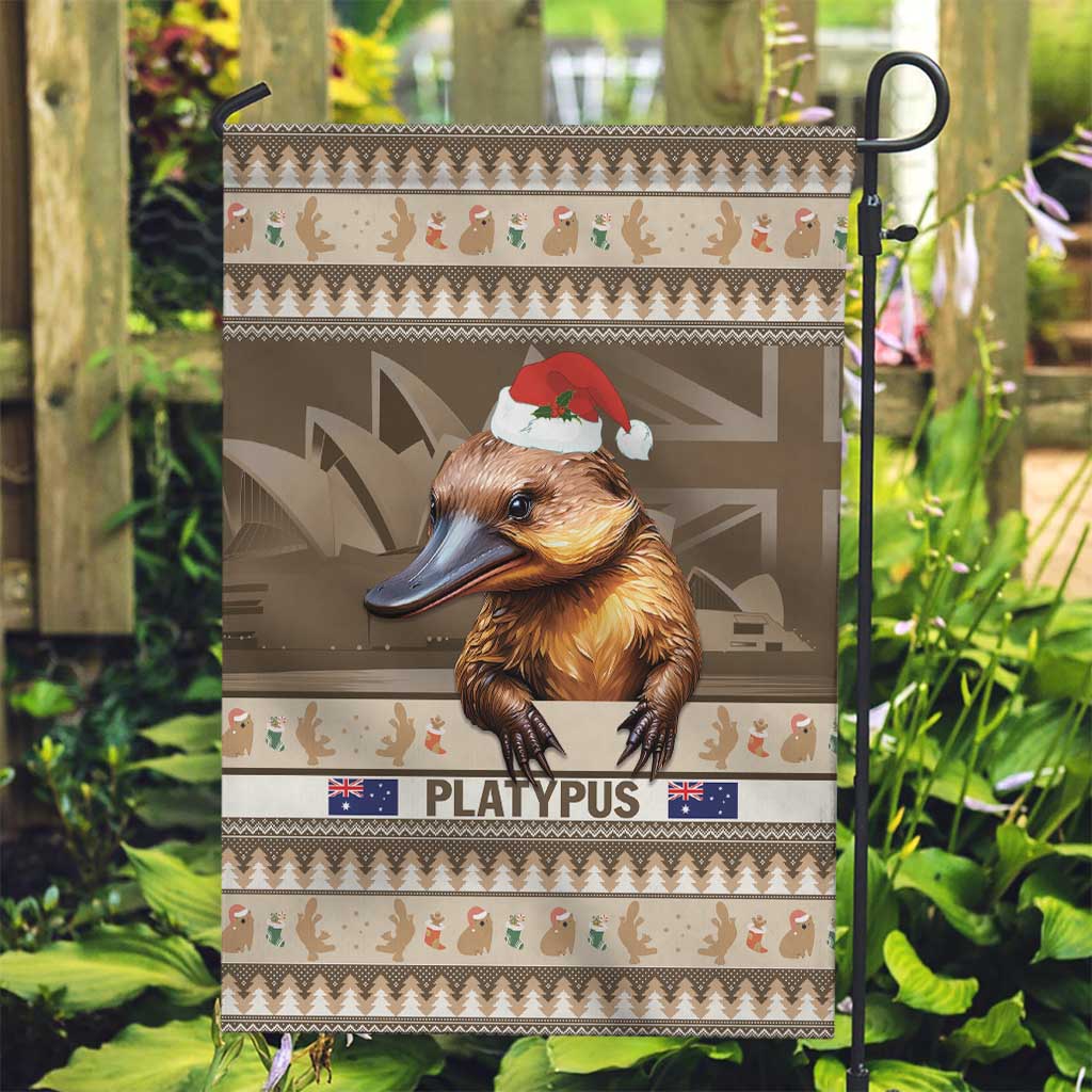 Aussie Platypus Garden Flag Merry Christmas - Vibe Hoodie Shop