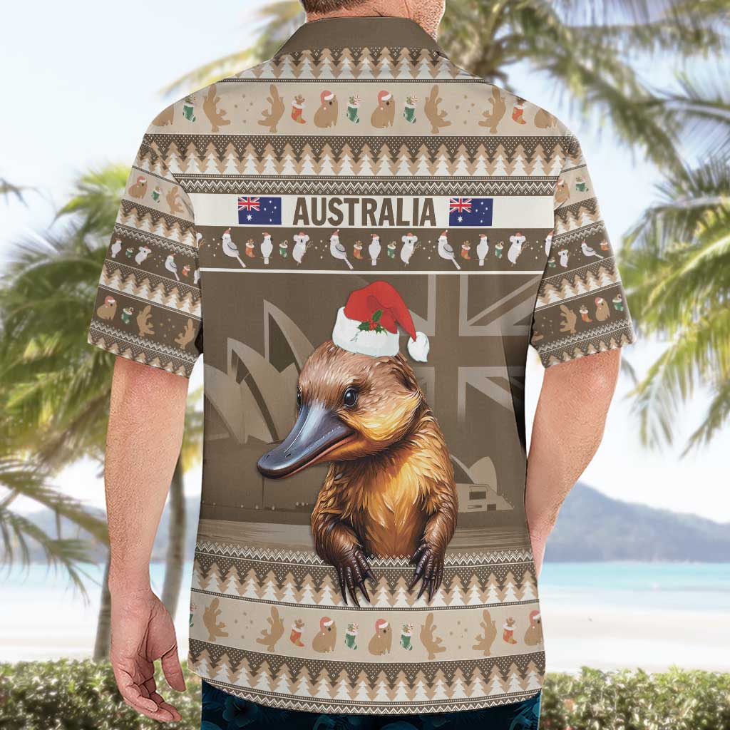 Aussie Platypus Hawaiian Shirt Merry Christmas - Vibe Hoodie Shop