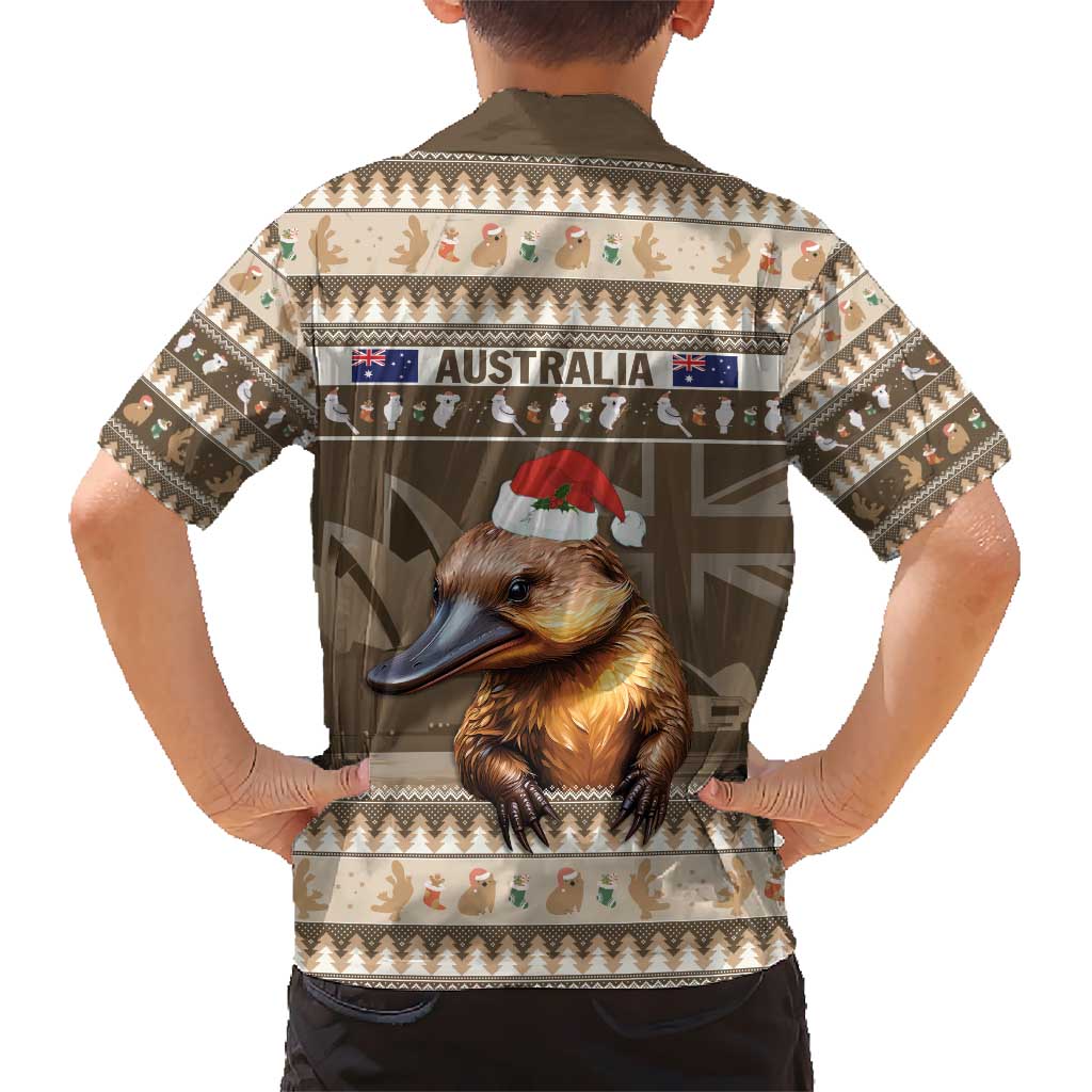 Aussie Platypus Hawaiian Shirt Merry Christmas - Vibe Hoodie Shop