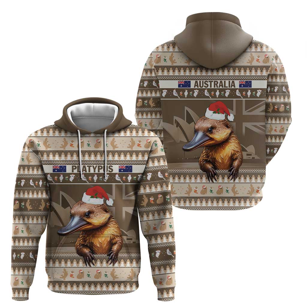 Aussie Platypus Hoodie Merry Christmas LT9 - Vibe Hoodie Shop