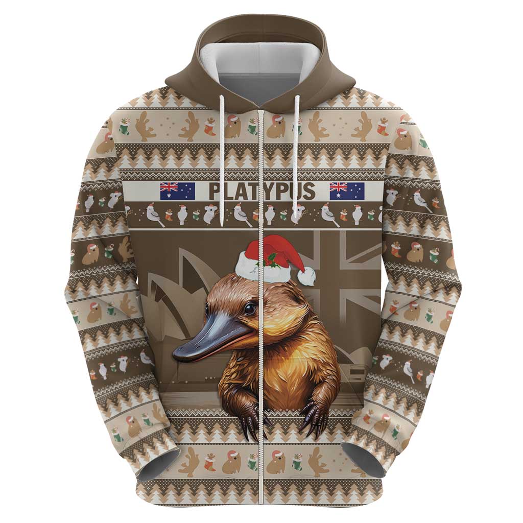 Aussie Platypus Hoodie Merry Christmas LT9 - Vibe Hoodie Shop