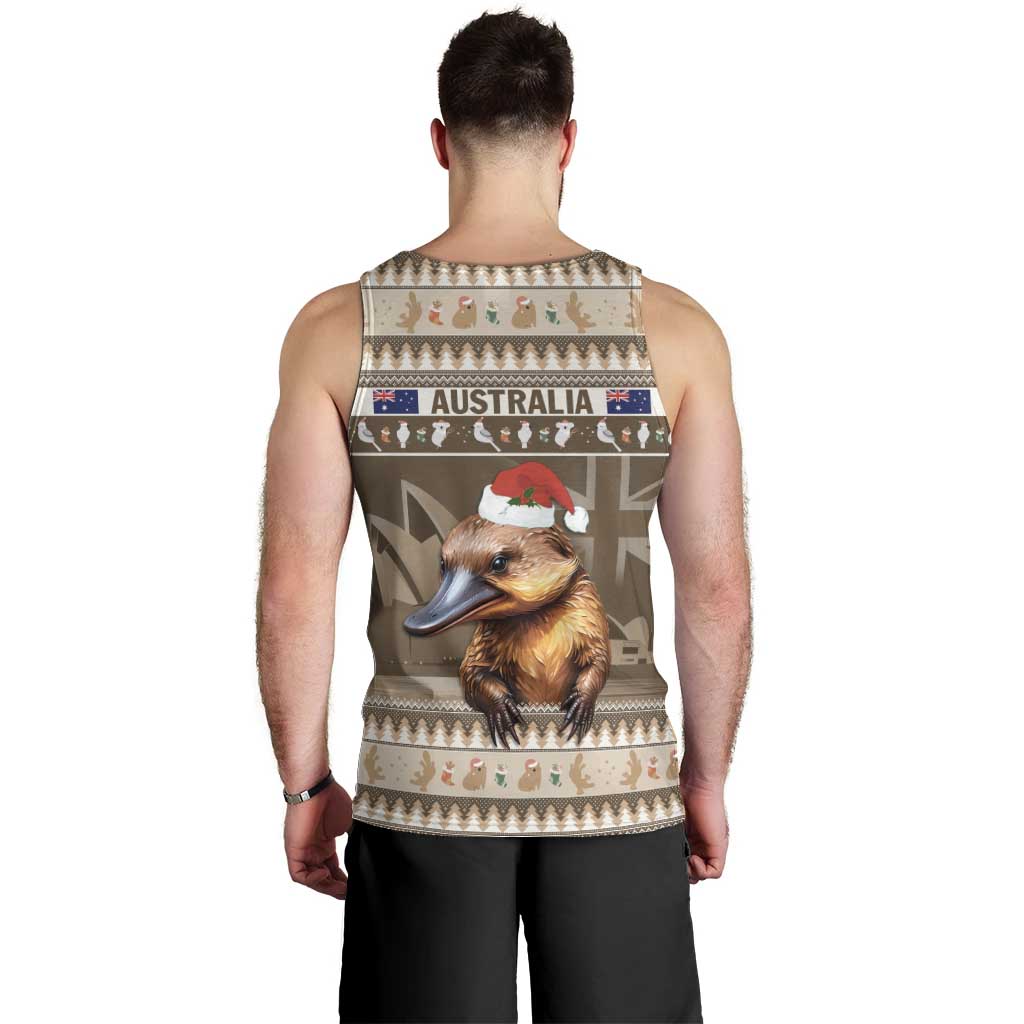 Aussie Platypus Men Tank Top Merry Christmas - Vibe Hoodie Shop