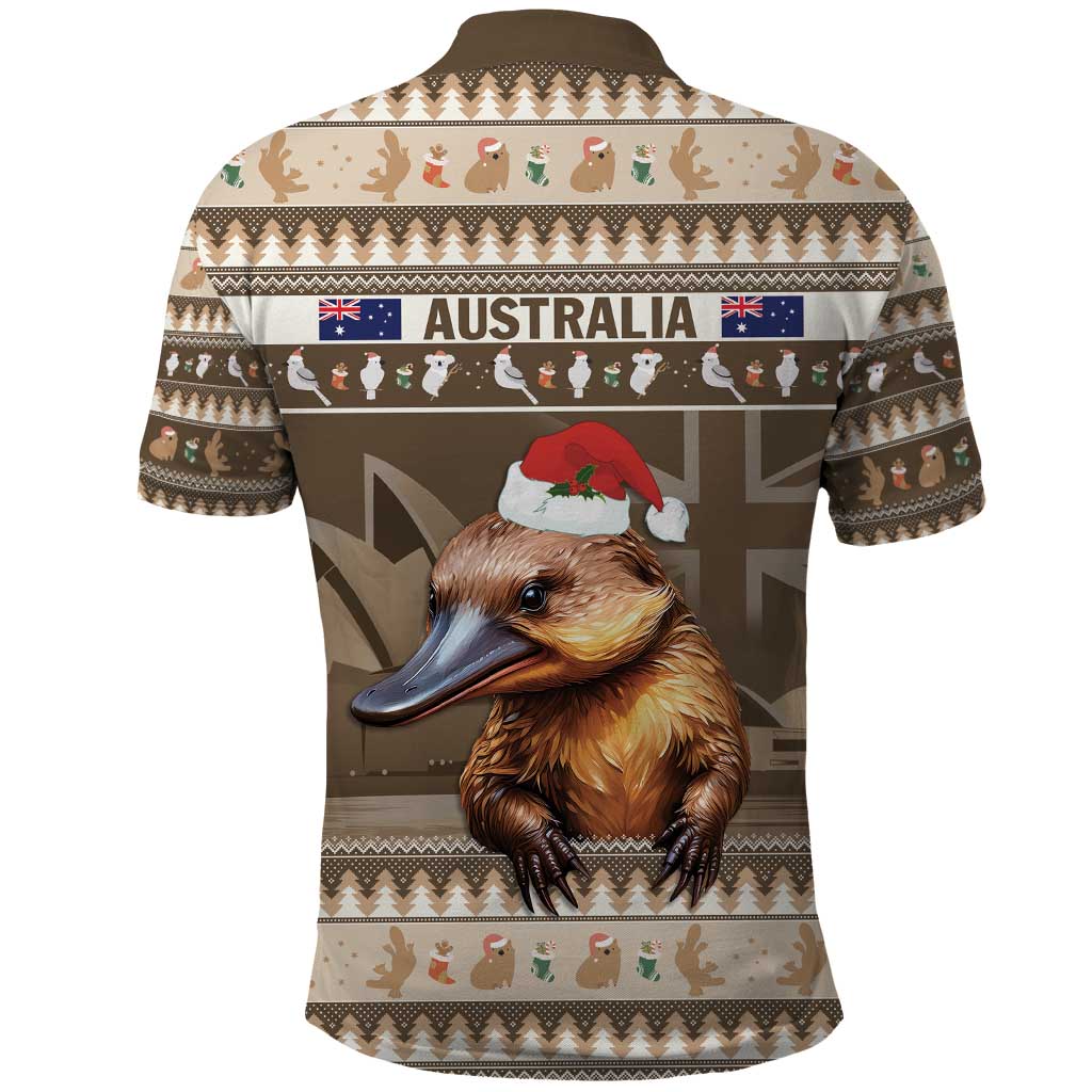 Aussie Platypus Polo Shirt Merry Christmas LT9 - Vibe Hoodie Shop