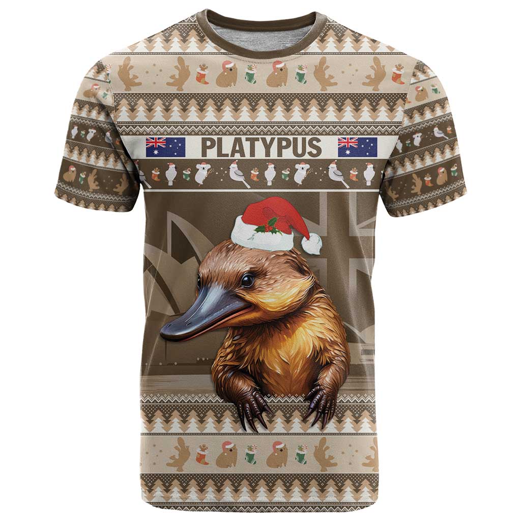 Aussie Platypus T Shirt Merry Christmas LT9 - Vibe Hoodie Shop