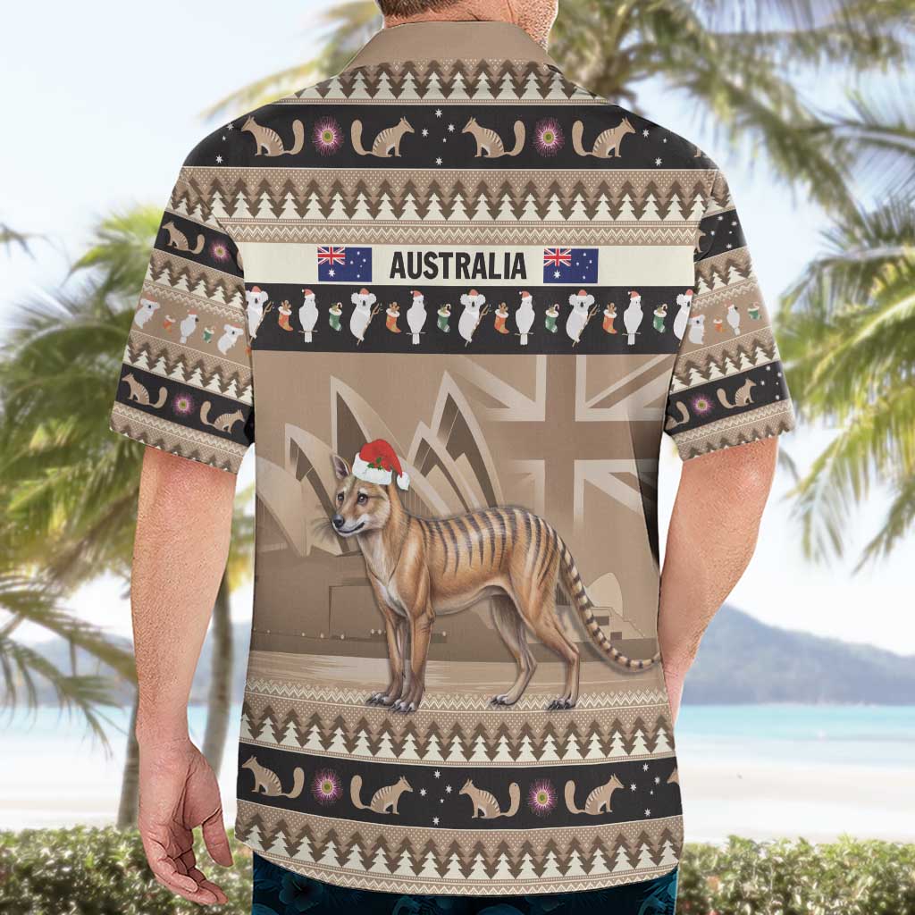 Aussie Tasmanian Tiger Hawaiian Shirt Merry Christmas - Vibe Hoodie Shop