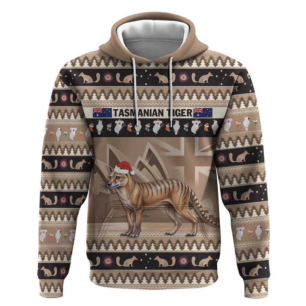 Aussie Tasmanian Tiger Hoodie Merry Christmas LT9 - Vibe Hoodie Shop