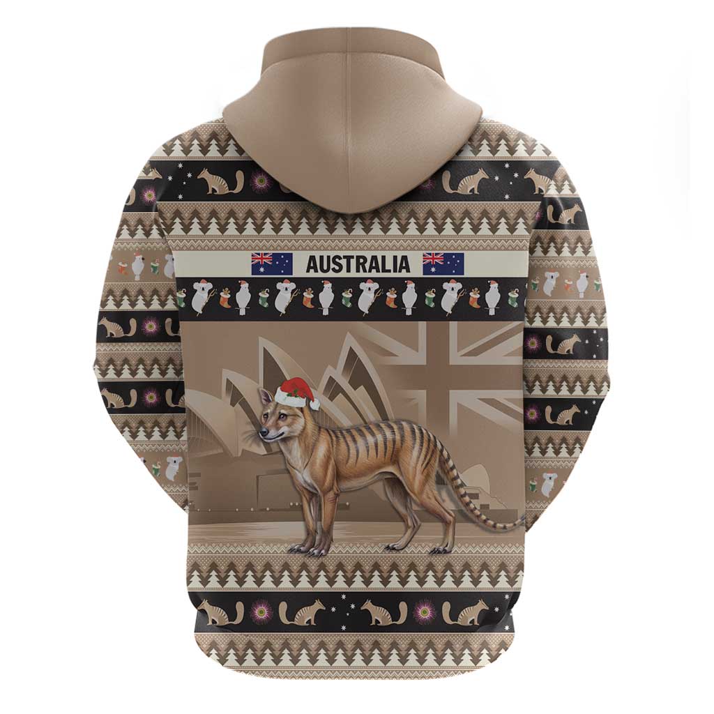 Aussie Tasmanian Tiger Hoodie Merry Christmas LT9 - Vibe Hoodie Shop