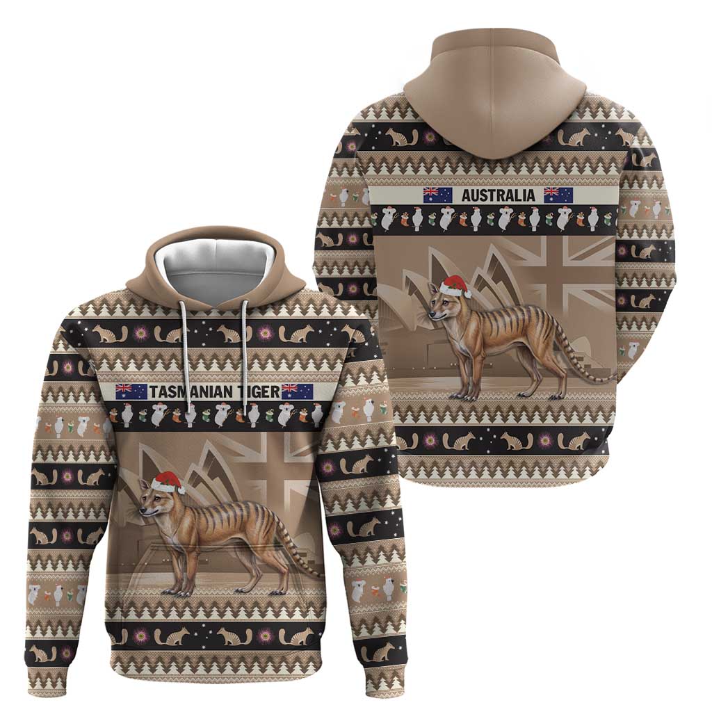 Aussie Tasmanian Tiger Hoodie Merry Christmas LT9 - Vibe Hoodie Shop