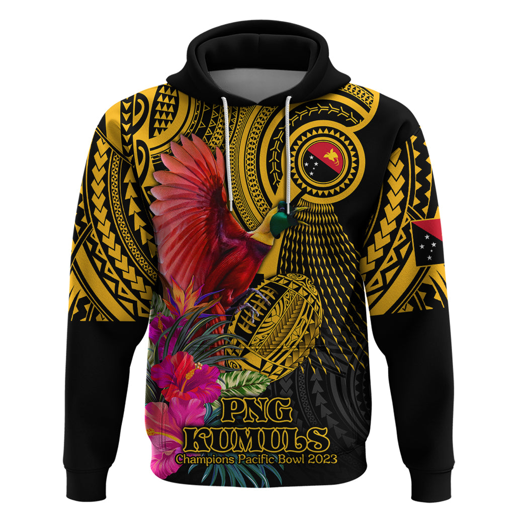 Personalised Papua New Guinea Rugby Hoodie PNG Kumuls Champions Pacific Bowl LT9 - Vibe Hoodie Shop