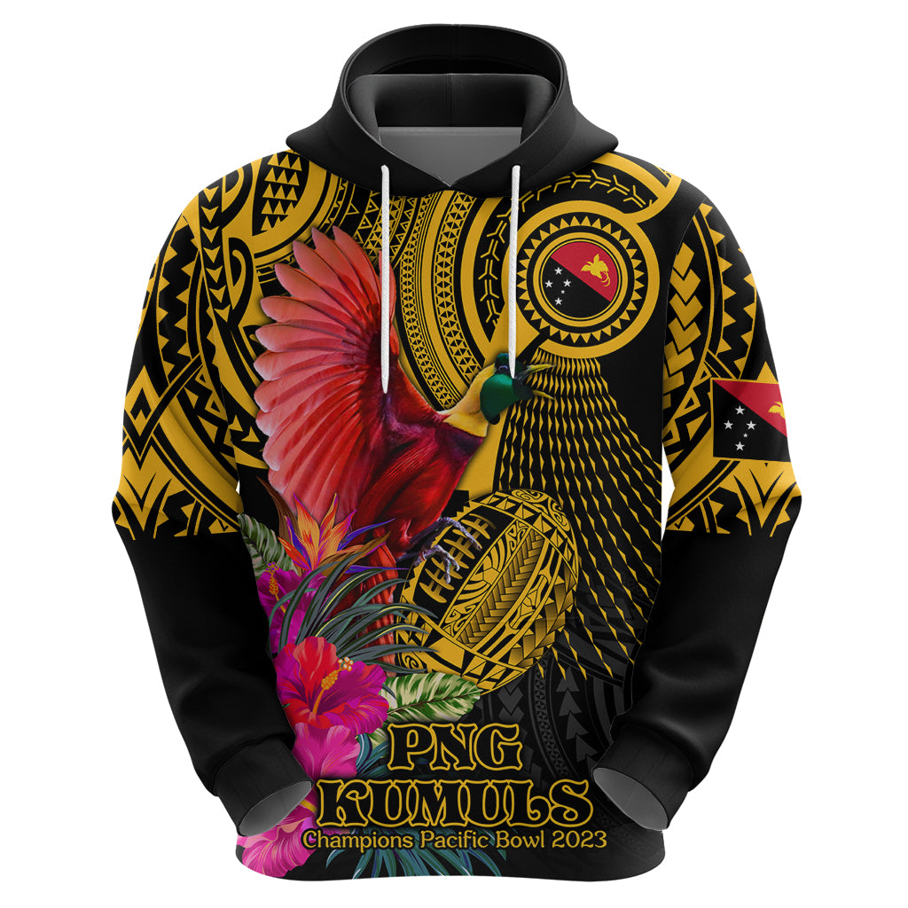 Personalised Papua New Guinea Rugby Hoodie PNG Kumuls Champions Pacific Bowl LT9 - Vibe Hoodie Shop