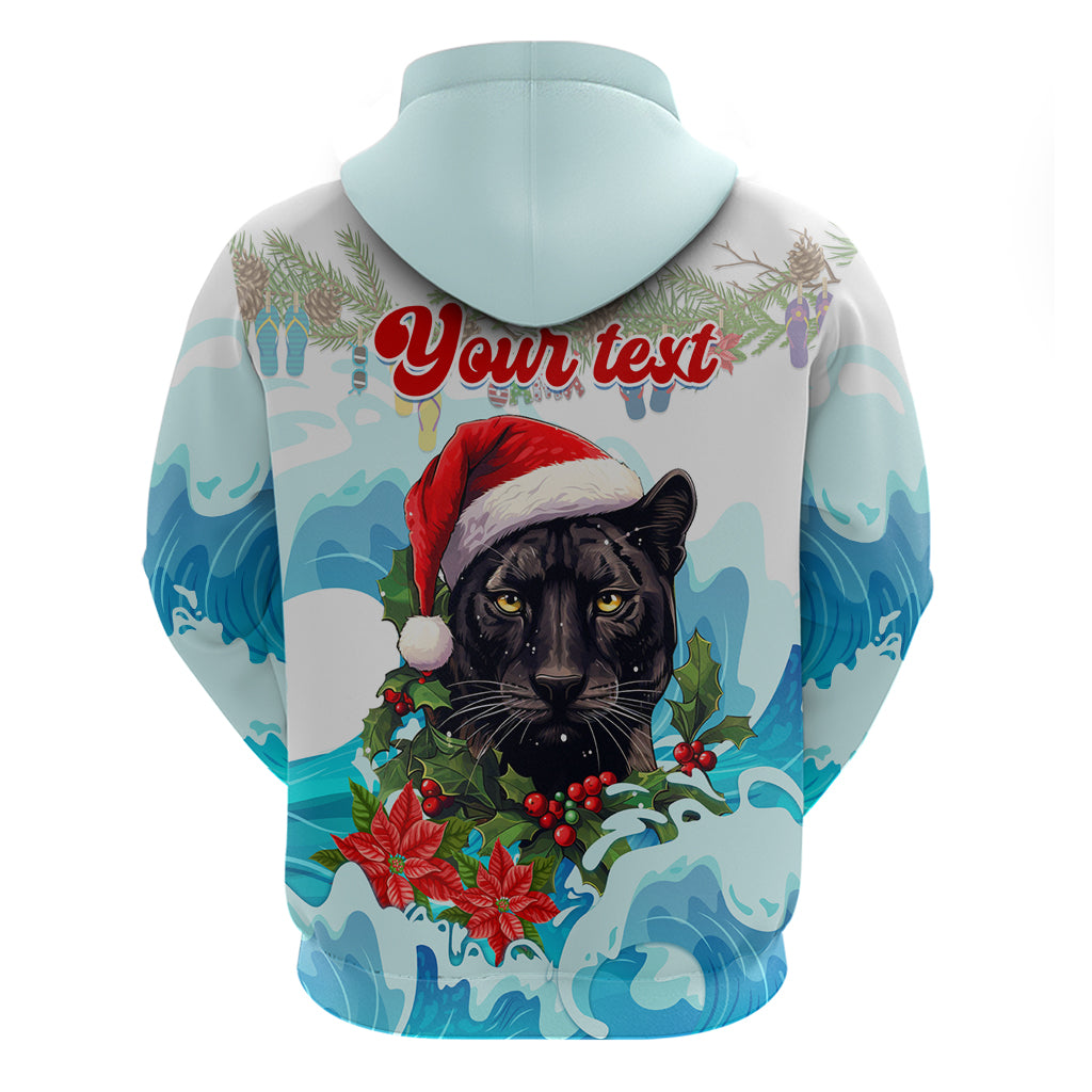 Personalised Australia Panthers Christmas Hoodie Merry and Bright Breaking Wave LT9 - Vibe Hoodie Shop