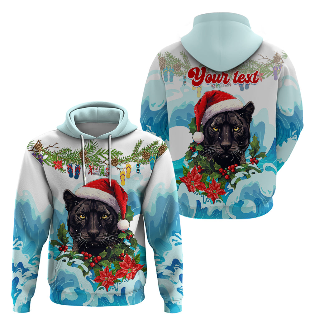 Personalised Australia Panthers Christmas Hoodie Merry and Bright Breaking Wave LT9 - Vibe Hoodie Shop