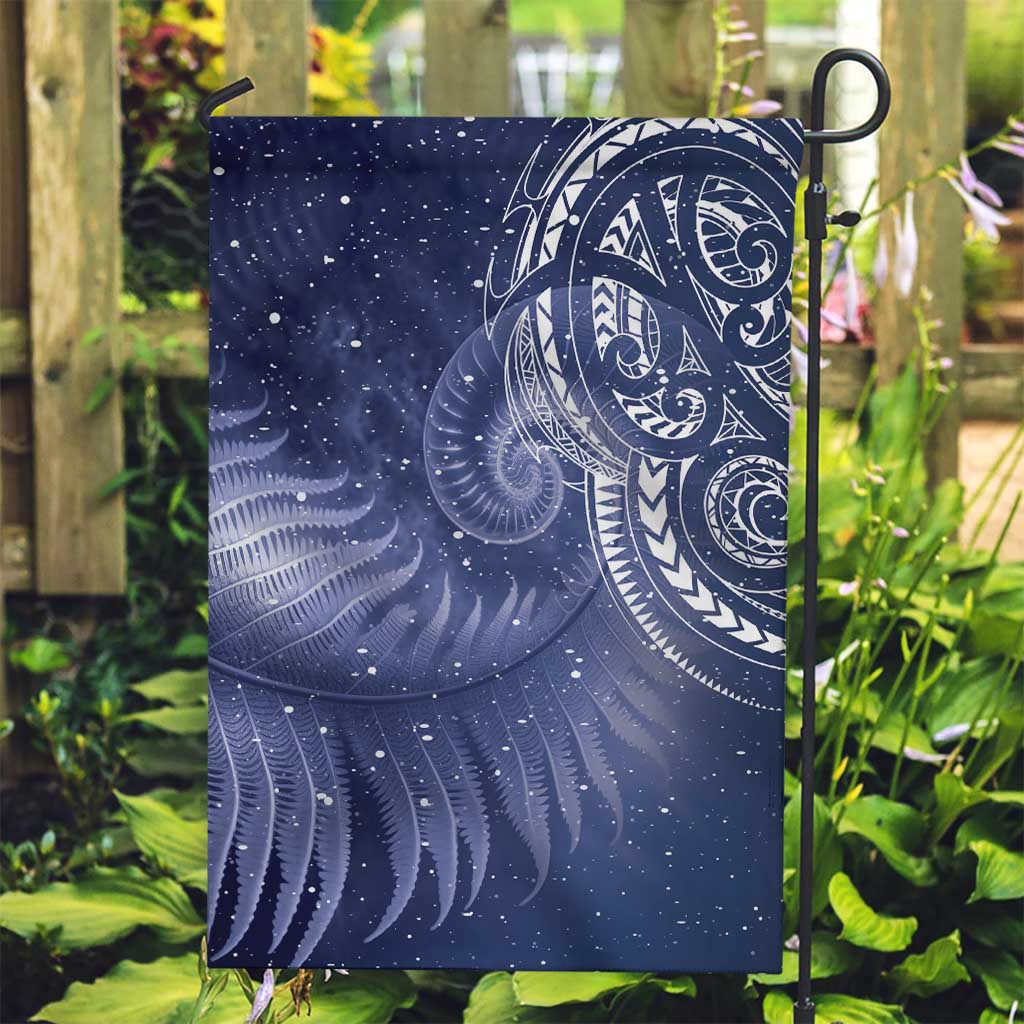 New Zealand Galaxy Fern Garden Flag - Vibe Hoodie Shop