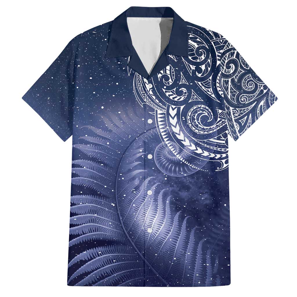 New Zealand Galaxy Fern Hawaiian Shirt - Vibe Hoodie Shop